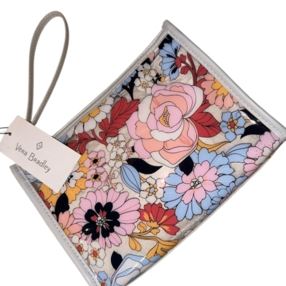Vera Bradley Aloha Bloom Clear Beach Wristlet  NWT